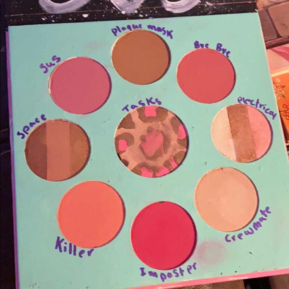 Among us face pallete (hand painted) (swatched)